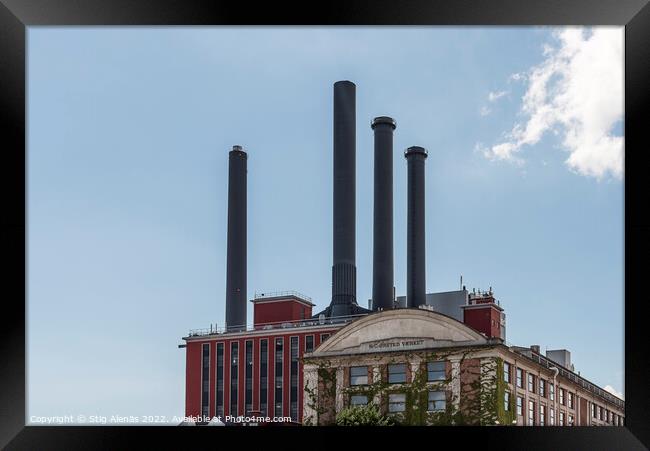 H. C. Ørsted Power plant fired with natural gas in Copenhagen,  Framed Print by Stig Alenäs