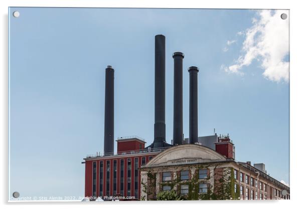 H. C. Ørsted Power plant fired with natural gas in Copenhagen,  Acrylic by Stig Alenäs