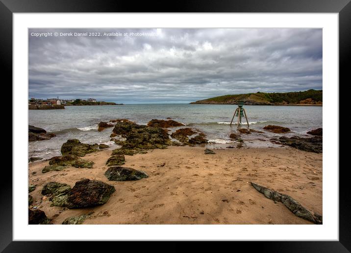 Cemaes Beach, Anglesey Framed Mounted Print by Derek Daniel