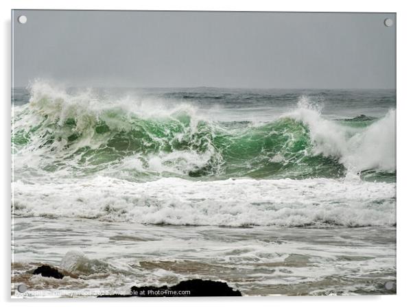 Majestic Coastal Waves Acrylic by Dudley Wood
