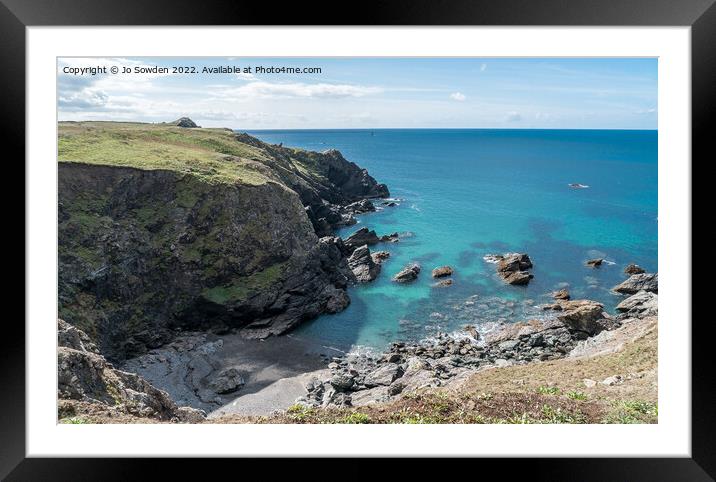 Cornish Coast Framed Mounted Print by Jo Sowden