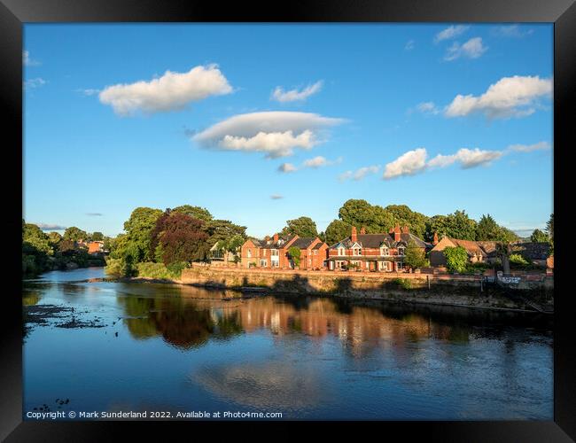 River Wye at Hereford Framed Print by Mark Sunderland