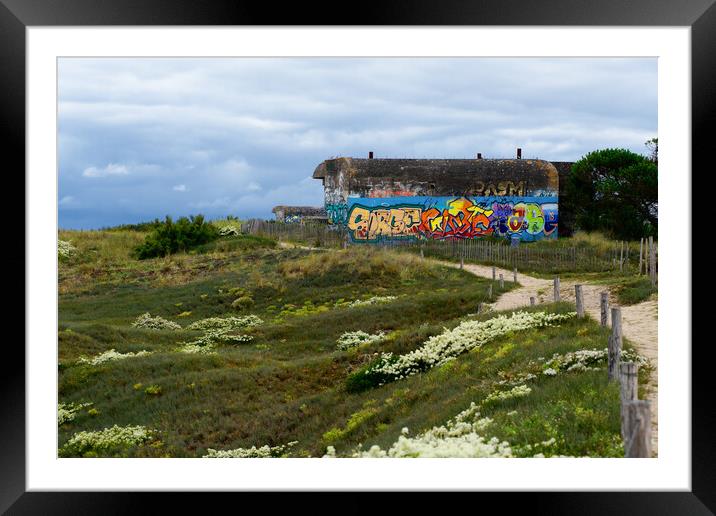 Batterie Herta in Bois-Plage-en-Ré Framed Mounted Print by youri Mahieu