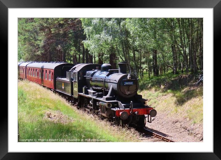 Strathspey Steam Railway Framed Mounted Print by Thelma Blewitt