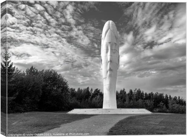 The Dream sculpture, St Helens, Merseyside Canvas Print by Vicky Outen