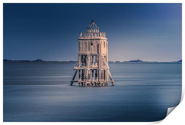 A Beacon of Moonlit Serenity Print by DAVID FRANCIS