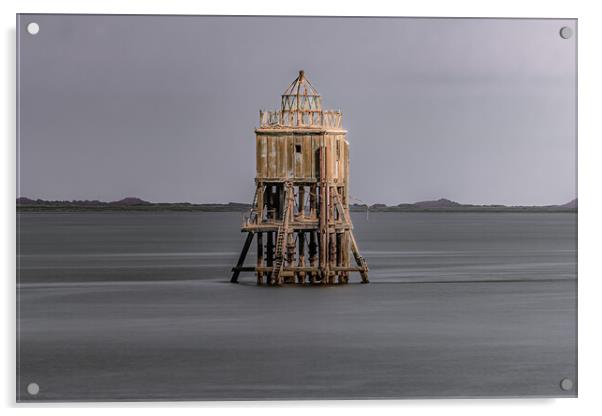 A Wooded Beacon on Scotlands Firth Acrylic by DAVID FRANCIS