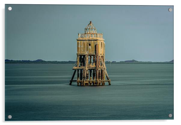 Majestic Beacon of the Scottish Coast Acrylic by DAVID FRANCIS