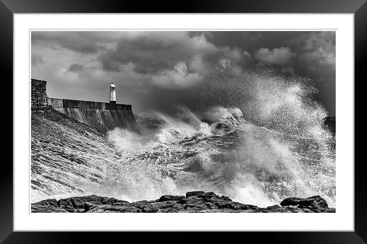 Stormy Porthcawl Framed Mounted Print by Frank Farrell