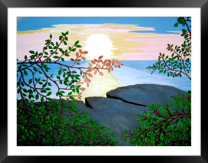 Jamaican Sunrise Framed Mounted Print by Stephanie Moore