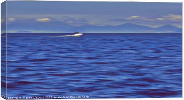 Speedboat Racing on Lake Taupo Canvas Print by Errol D'Souza