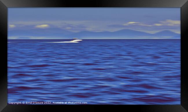 Speedboat Racing on Lake Taupo Framed Print by Errol D'Souza