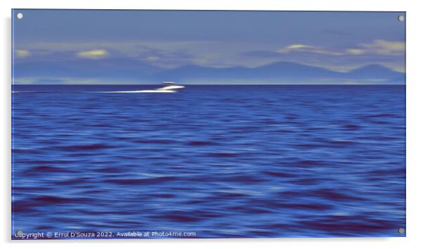 Speedboat Racing on Lake Taupo Acrylic by Errol D'Souza