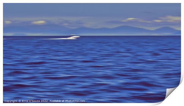 Speedboat Racing on Lake Taupo Print by Errol D'Souza