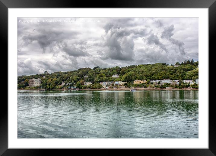 Anglesey from Garth Pier, Bangor Framed Mounted Print by Derek Daniel