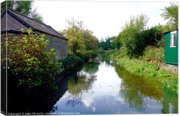 Reflections at Caudwell mill Derbyshire Canvas Print by john hill