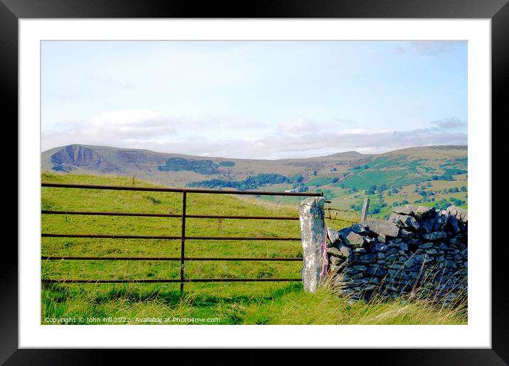 Mam Tor and the Great ridge. Framed Mounted Print by john hill