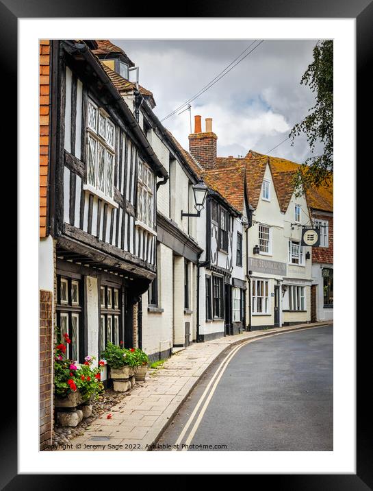 Historic Charm in Rye's Mint Street Framed Mounted Print by Jeremy Sage