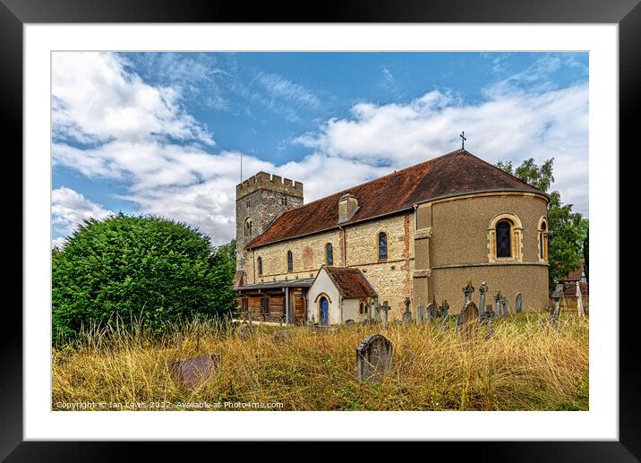 Goring on Thames Parish Church Framed Mounted Print by Ian Lewis