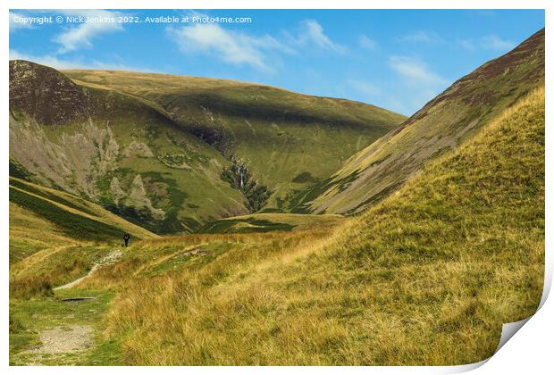 The Walk to Cautley Spout Howgill Fells Print by Nick Jenkins