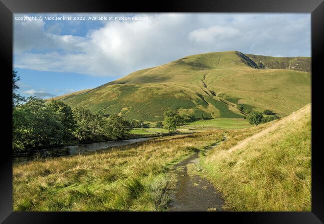 The River Rawthey and Footpath on way to Cautley Spout  Framed Print by Nick Jenkins