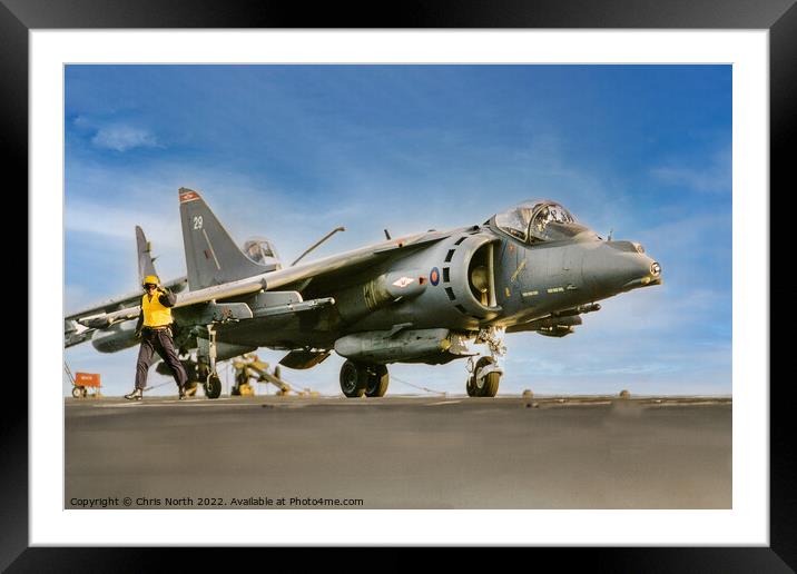 GR7 to launch position. Framed Mounted Print by Chris North