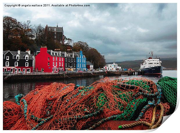 Tobermory Port Print by Angela Wallace