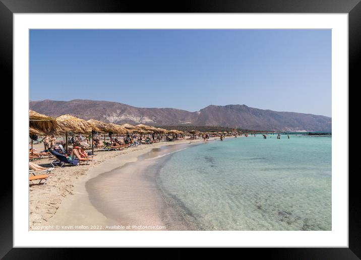 Elafonisi Beach, Crete, Greece Framed Mounted Print by Kevin Hellon
