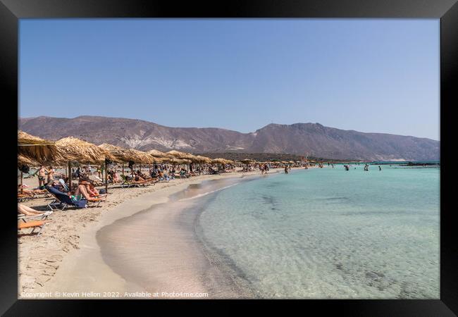 Elafonisi Beach, Crete, Greece Framed Print by Kevin Hellon