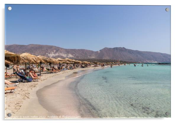 Elafonisi Beach, Crete, Greece Acrylic by Kevin Hellon