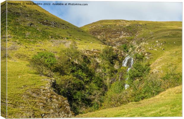 Close up View of Cautley Spout Howgill Fells Canvas Print by Nick Jenkins