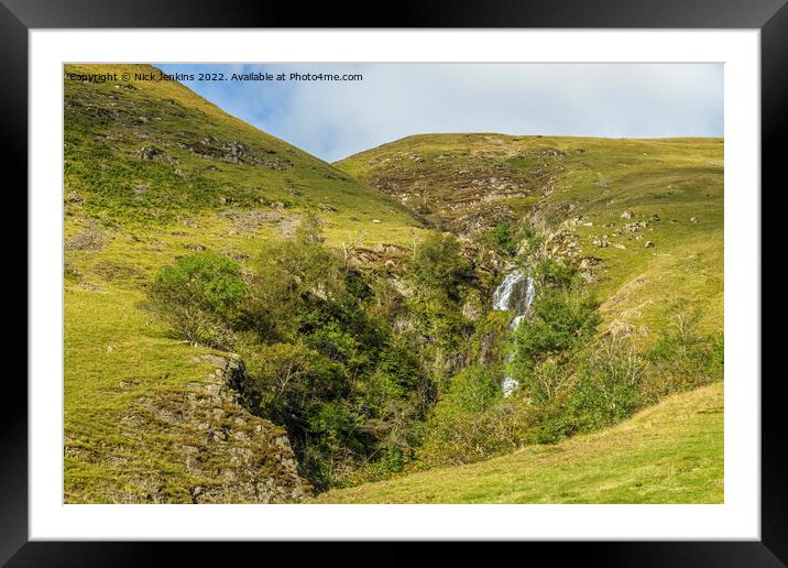 Close up View of Cautley Spout Howgill Fells Framed Mounted Print by Nick Jenkins