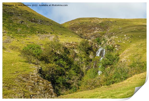 Close up View of Cautley Spout Howgill Fells Print by Nick Jenkins