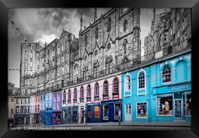 Victoria Street in Edinburgh - Colourkey Framed Print by Melanie Viola
