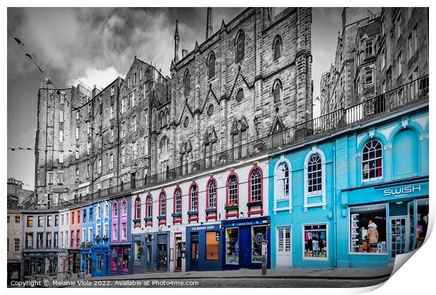 Victoria Street in Edinburgh - Colourkey Print by Melanie Viola