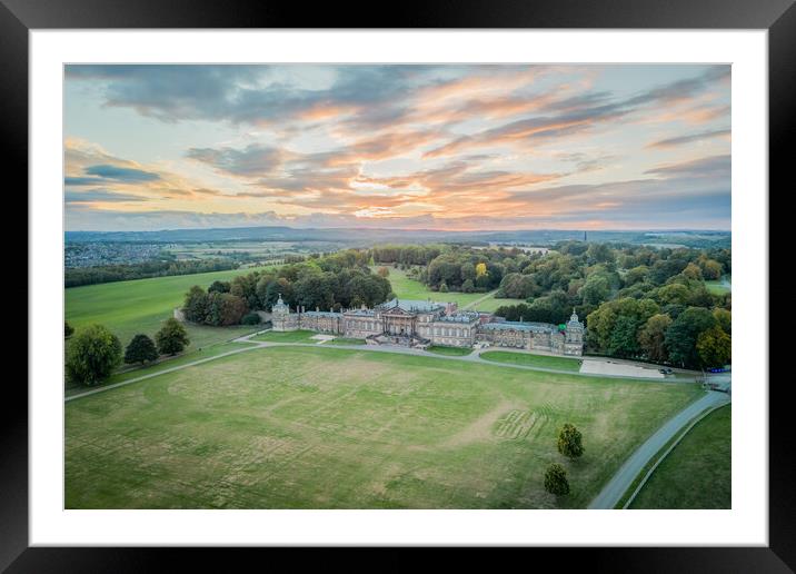 Wentworth Woodhouse From The Air Framed Mounted Print by Apollo Aerial Photography