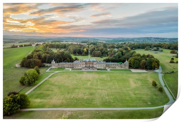 Wentworth Woodhouse From The Air Print by Apollo Aerial Photography