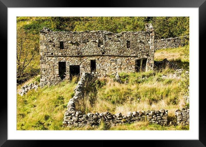 The Remains of a Crumbling Old House Garsdale Framed Mounted Print by Nick Jenkins