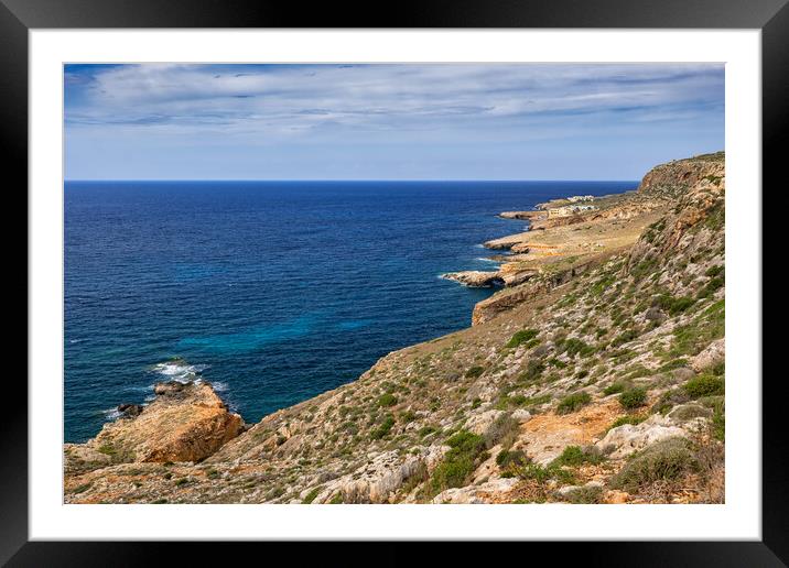 Southern Coastline Of Malta Island Framed Mounted Print by Artur Bogacki