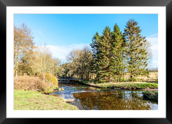 Lugton Water Eglinton Park Framed Mounted Print by Valerie Paterson