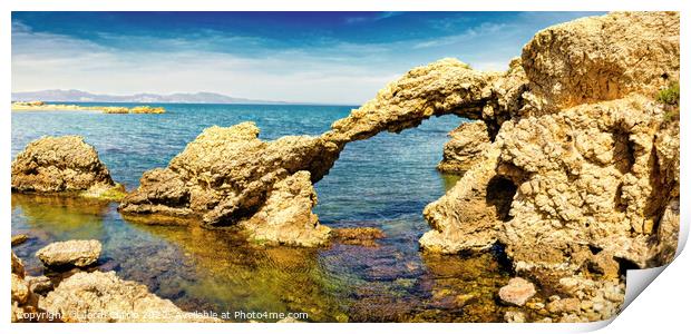 Natural arch of Portixol - CR2205-7752-ABS Print by Jordi Carrio