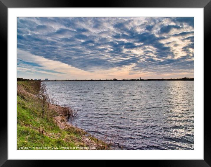 Dungeness Lakes looking towards power station Framed Mounted Print by Mike Hardy