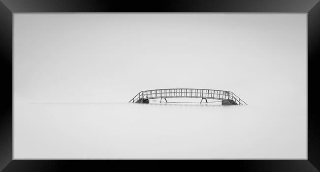 Belhaven Bridge Black and white  Framed Print by Anthony McGeever