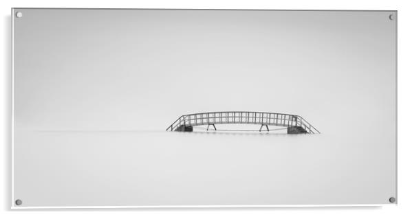 Belhaven Bridge Black and white  Acrylic by Anthony McGeever