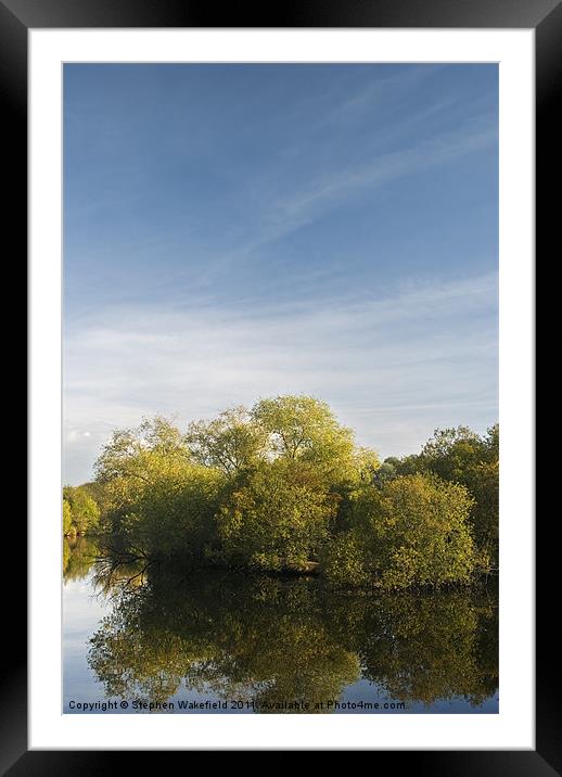 Across the lake in morning light Framed Mounted Print by Stephen Wakefield