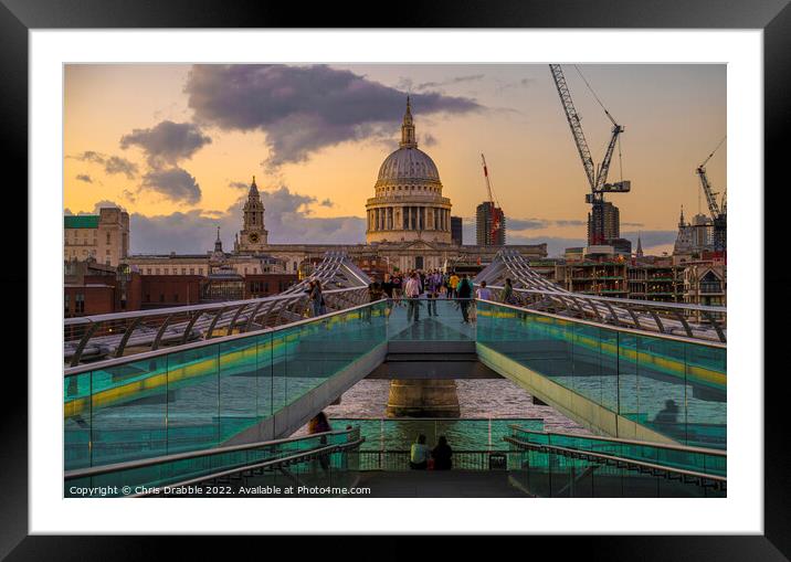 St Paul's Cathedral Framed Mounted Print by Chris Drabble