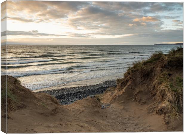 North Devon sand dunes Canvas Print by Tony Twyman