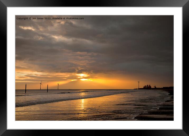 Dawn on the beach (2) Framed Mounted Print by Jim Jones