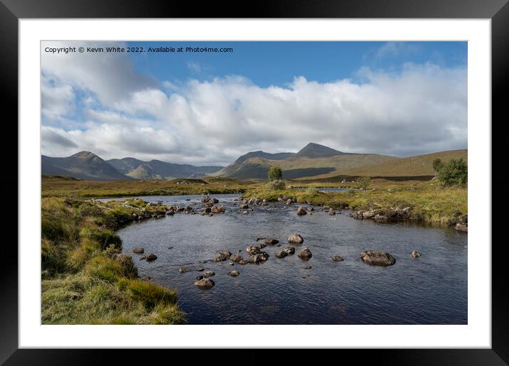 Rannoch Moor Framed Mounted Print by Kevin White
