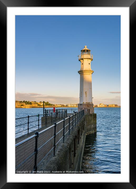 Newhaven Lighthouse, Edinburgh Framed Mounted Print by Jim Monk